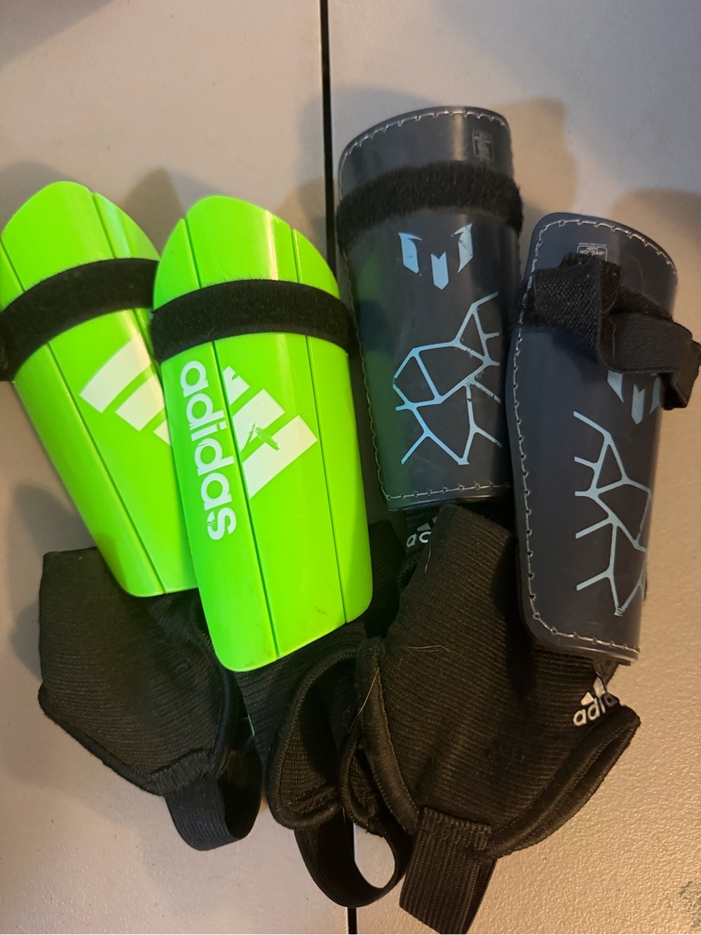 adidas Youth Shin Guards - Neon Green & Black
